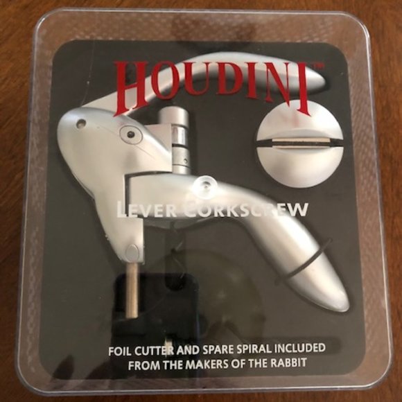 Houdini Lever Corkscrew with foil cutter and extra spiral - Picture 1 of 3